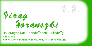 virag horanszki business card
